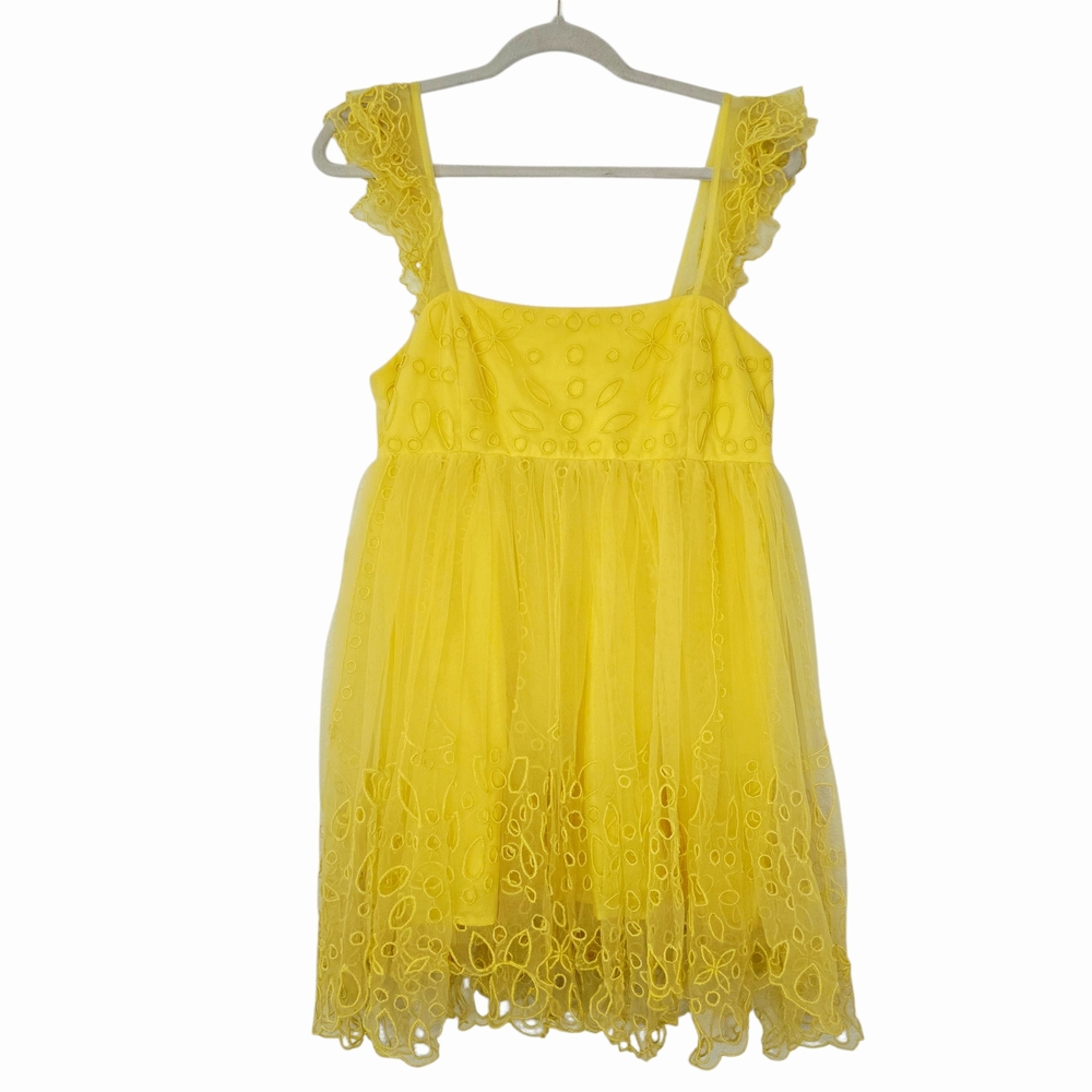 Let Me Be By Anthropologie Eyelet Tulle Mini Dress - Picture 4 of 9
